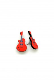 Red Guitar Stud Earrings